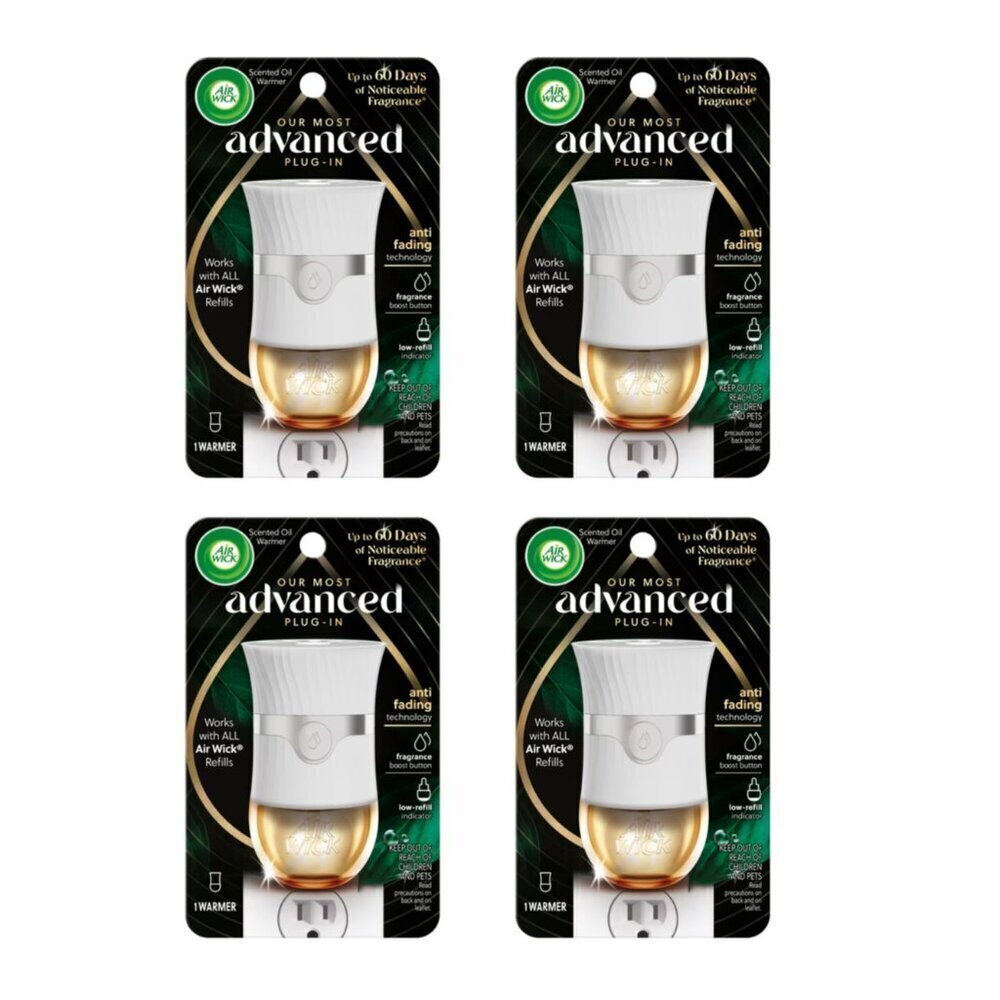 Air Wick Advanced Plug in Scented Oil Air Freshener Essential Oils Warmer 4 Pack